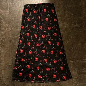 Black Skirt with Roses 🌹